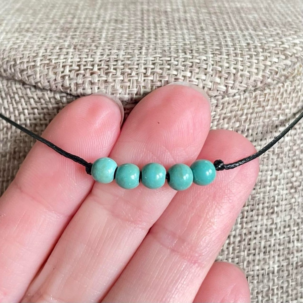 Dainty blue howlite choker